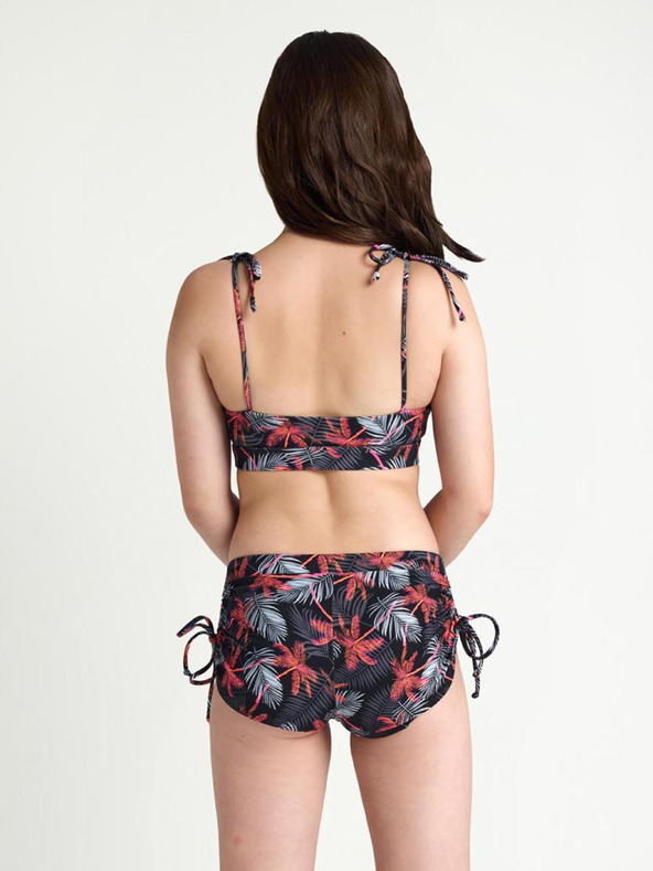 Modibodi Dívčí menstruační plavky Modibodi Teen High Short Jungle Palm Black spodní díl