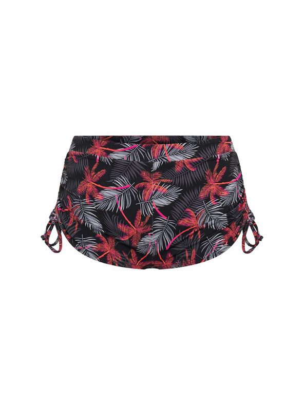 Modibodi Dívčí menstruační plavky Modibodi Teen High Short Jungle Palm Black spodní díl