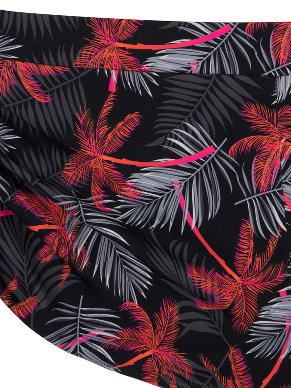 Modibodi Dívčí menstruační plavky Modibodi Teen High Short Jungle Palm Black spodní díl
