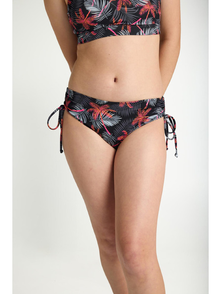 Modibodi Dívčí menstruační plavky Modibodi Teen High Bikini Jungle Palm Black spodní díl