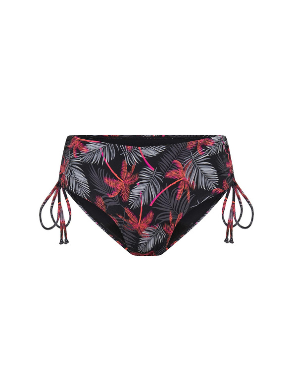 Modibodi Dívčí menstruační plavky Modibodi Teen High Bikini Jungle Palm Black spodní díl
