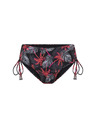 Modibodi Dívčí menstruační plavky Modibodi Teen High Bikini Jungle Palm Black spodní díl