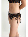 Modibodi Dívčí menstruační plavky Modibodi Teen High Bikini Cheetah Chase Black spodní díl