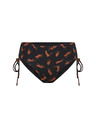 Modibodi Dívčí menstruační plavky Modibodi Teen High Bikini Cheetah Chase Black spodní díl