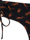 Modibodi Dívčí menstruační plavky Modibodi Teen High Bikini Cheetah Chase Black spodní díl