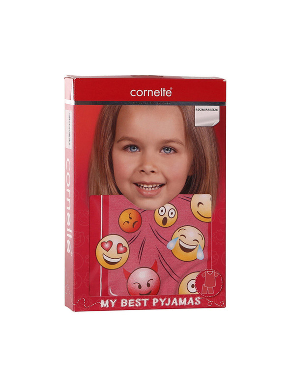 Cornette Dívčí pyžamo Cornette emotikoni (787/64)
