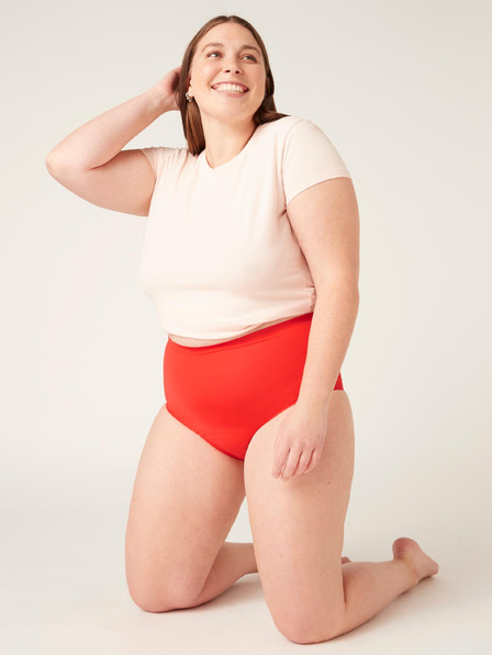 Modibodi Menstruační kalhotky Modibodi Seamfree Full Brief Heavy-Overnight Waratah Red