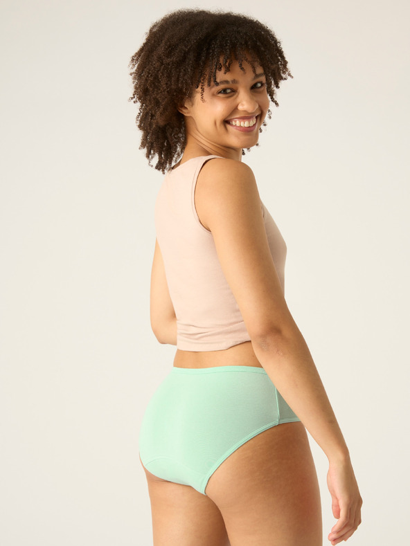 Modibodi Menstruační kalhotky Modibodi Basic Mid-Rise Brief Moderate-Heavy Sea Spray