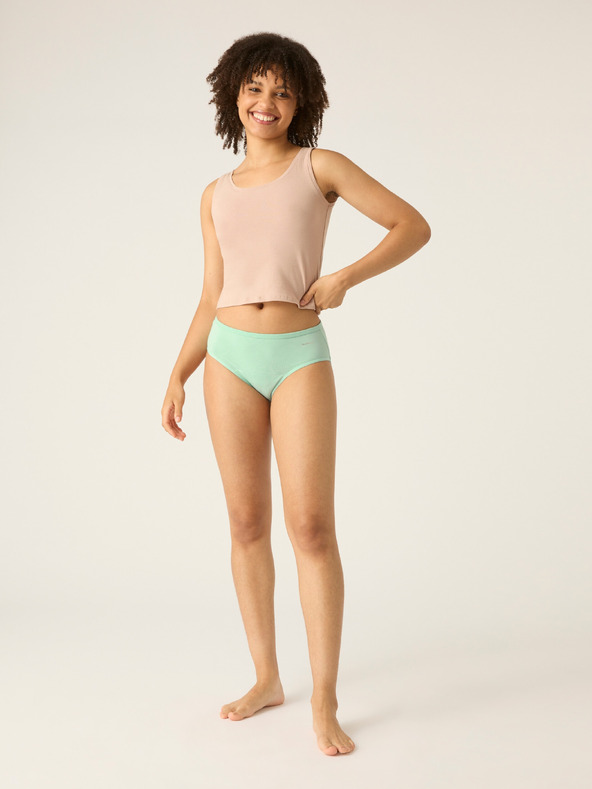 Modibodi Menstruační kalhotky Modibodi Basic Mid-Rise Brief Moderate-Heavy Sea Spray