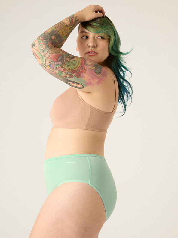 Modibodi Menstruační kalhotky Modibodi Basic Mid-Rise Brief Moderate-Heavy Sea Spray