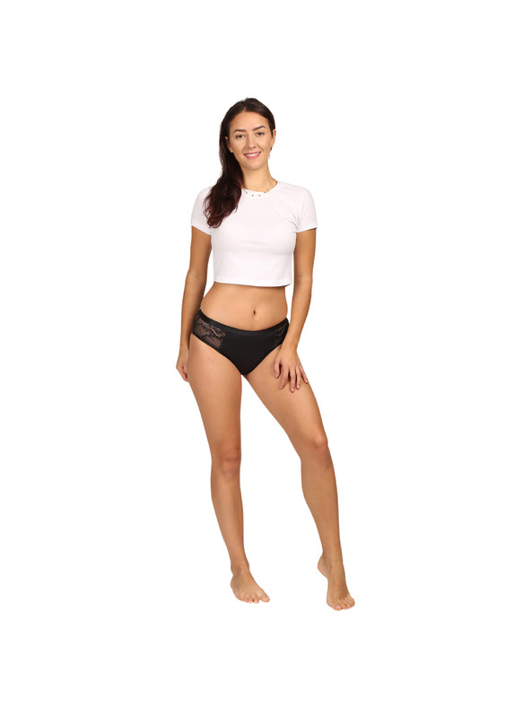 Love Luna Menstruační kalhotky Love Luna černé LUXE Lace Midi BRIEF