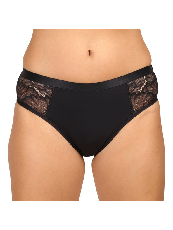 Love Luna Menstruační kalhotky Love Luna černé LUXE Lace Midi BRIEF