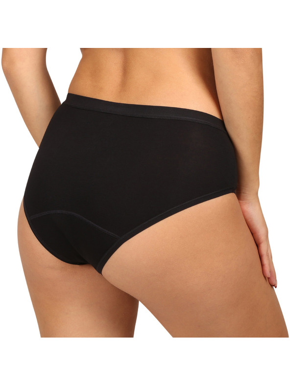 Love Luna Menstruační kalhotky Love Luna černé Cotton Midi Brief