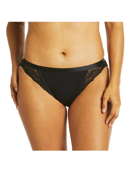 Love Luna Menstruační kalhotky Love Luna černé LUXE Lace Midi Tanga Brief