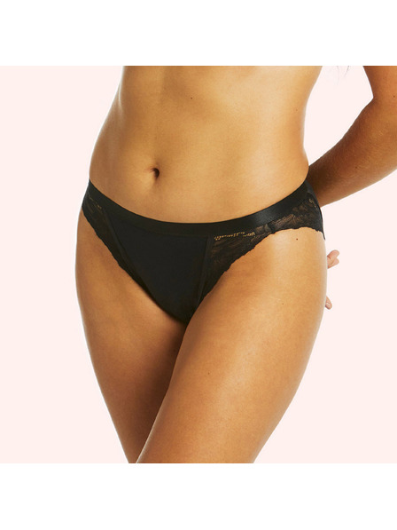 Love Luna Menstruační kalhotky Love Luna černé LUXE Lace Midi Tanga Brief