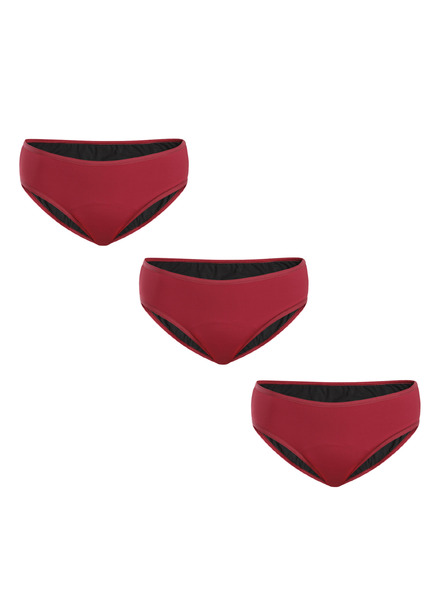 Meracus Sada tří - Menstruačn kalhotky Meracus Timeless Burgundy Plus