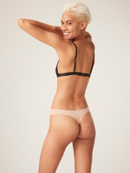 Modibodi Menstruační tanga Modibodi Seamfree Thong Light Cashew