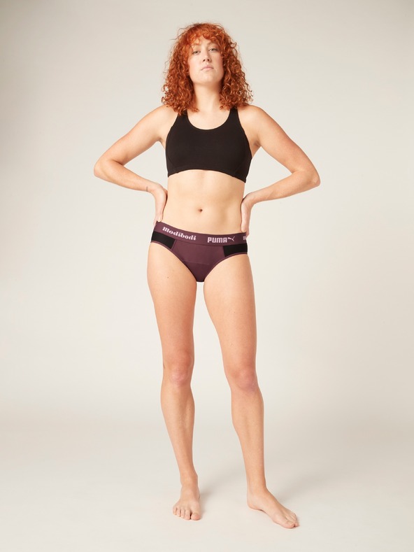 Modibodi Menstruační kalhotky PUMA & Modibodi Active Brief Moderate-Heavy Grape