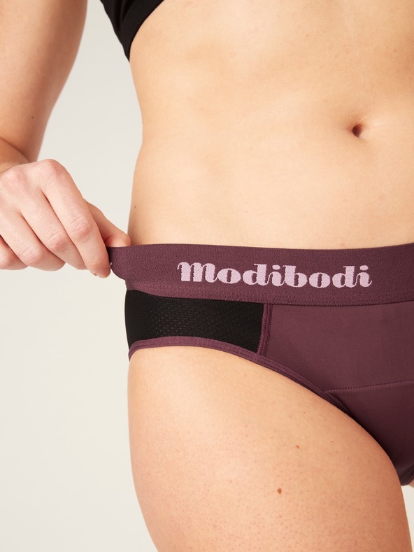 Modibodi Menstruační kalhotky PUMA & Modibodi Active Brief Moderate-Heavy Grape
