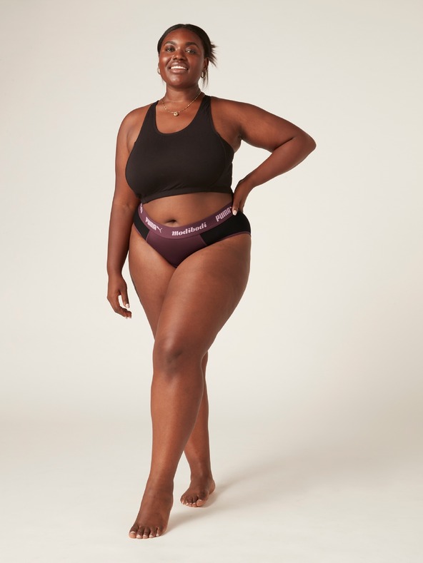 Modibodi Menstruační kalhotky PUMA & Modibodi Active Brief Moderate-Heavy Grape