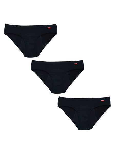 WUKA Sada tří - Menstruační kalhotky WUKA Basics™ Hipster - Medium