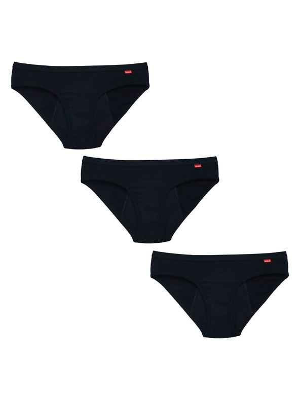 WUKA Sada tří - Menstruační kalhotky WUKA Basics™ Hipster - Medium
