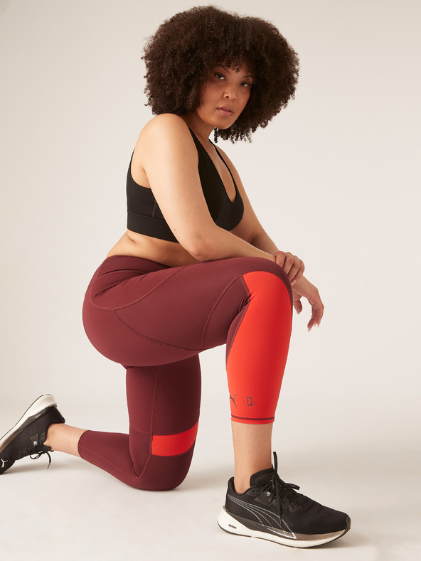Modibodi Menstruační legíny 7/8 PUMA & Modibodi Grape/Red
