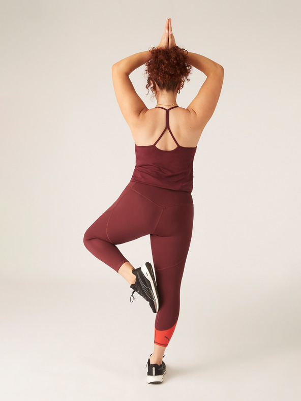 Modibodi Menstruační legíny 7/8 PUMA & Modibodi Grape/Red