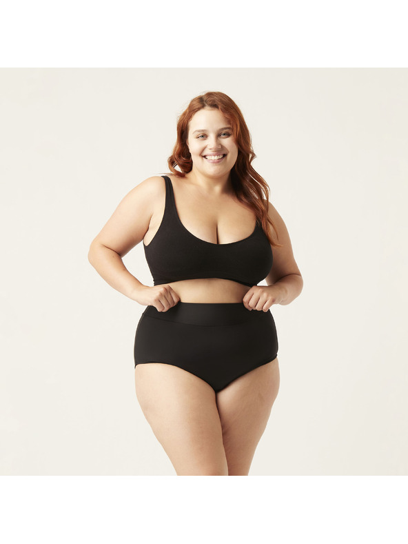 Modibodi Menstruační plavky Modibodi Hi-Waist Bikini Brief Light-Moderate černé spodní díl
