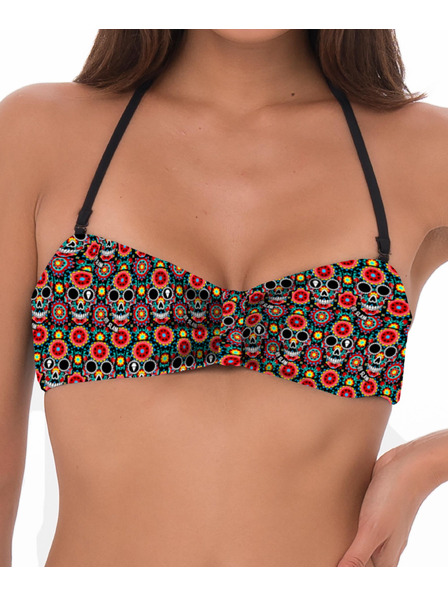 69slam Dámské plavky 69SLAM horní díl WOMEN FLOWER SJULL MELASTI BANDEAU