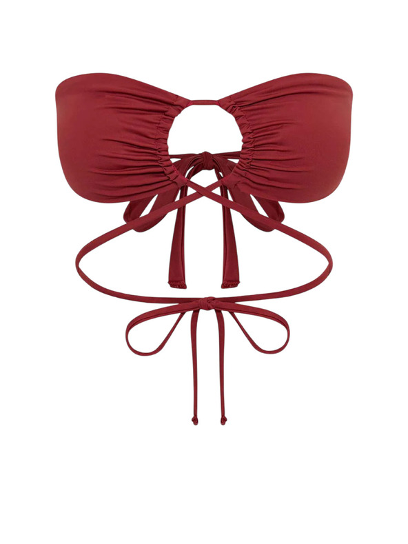 Modibodi Plavky Modibodi variabilní bikini sahara red horní díl