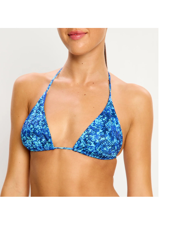 Modibodi Plavky Modibodi Tidal Triangle Bikini Top Python Blue horní díl