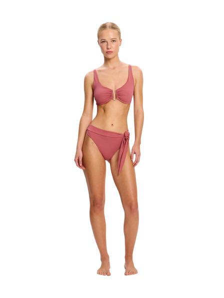 Modibodi Menstruační plavky Modibodi Molokai Hi-Waist Tie Bottom High Absorbency Mauve spodní díl