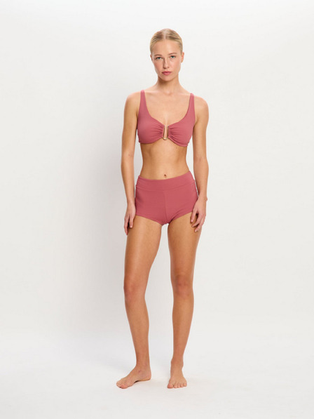 Modibodi Plavky Modibodi Molokai Plunge Tie Back Top Mauve horní díl