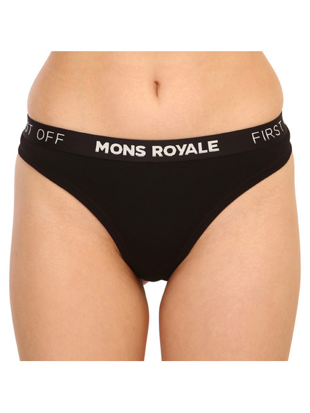 Mons Royale Dámská tanga Mons Royale merino černá