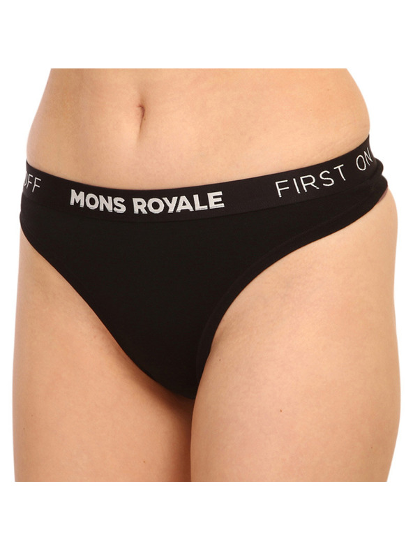 Mons Royale Dámská tanga Mons Royale merino černá