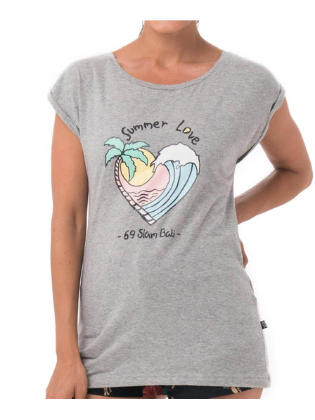 69slam Dámské tričko 69SLAM SUMMER LOVE GREY ELISA