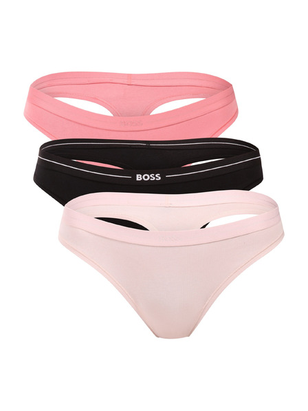 BOSS Sada tří - dámská tanga BOSS vícebarevné