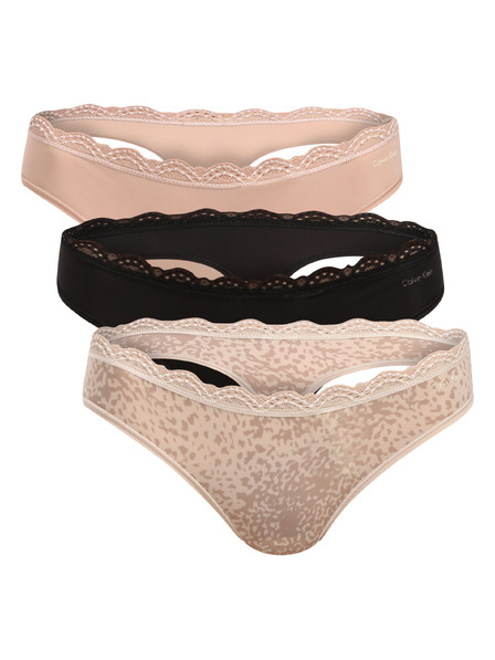 Calvin Klein Sada tří - dámská tanga Calvin Klein vícebarevná