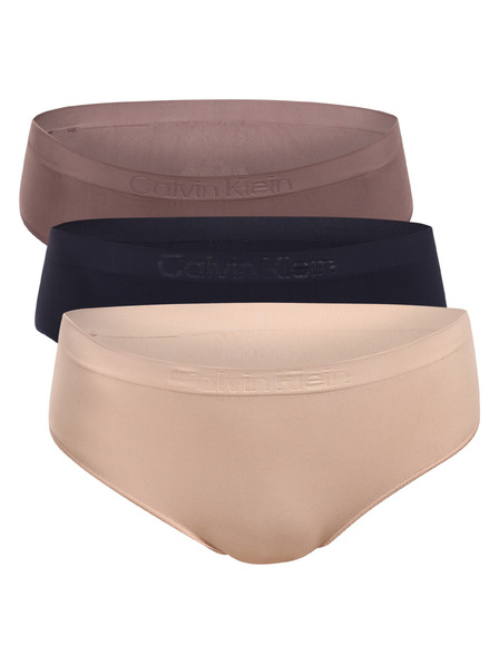 Calvin Klein Sada tří - dámské kalhotky Calvin Klein bezešvé vícebarevné