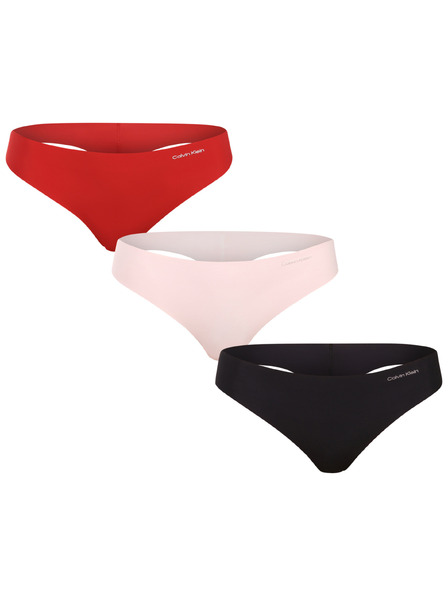 Calvin Klein Sada tří - dámská tanga Calvin Klein bezešvá vícebarevná