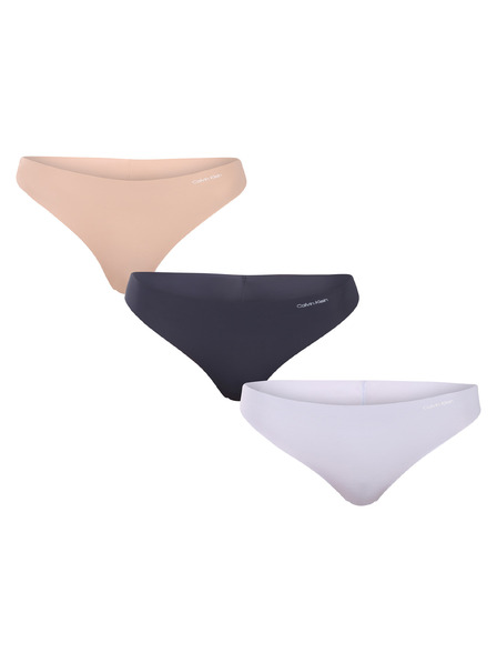 Calvin Klein Sada tří - dámská tanga Calvin Klein bezešvá vícebarevná