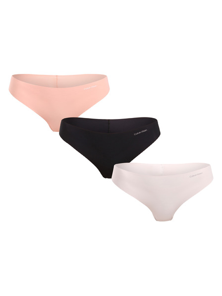 Calvin Klein Sada tří - dámská tanga Calvin Klein bezešvá vícebarevná
