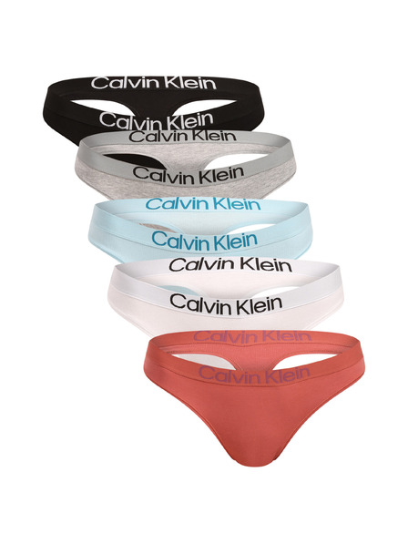 Calvin Klein Sada pěti - dámská tanga Calvin Klein vícebarevná