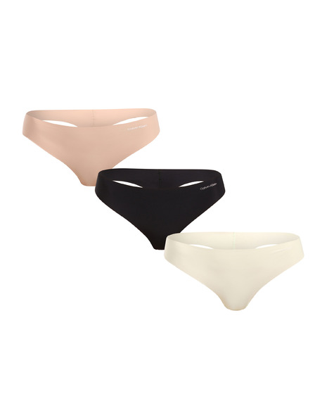 Calvin Klein Sada tří - dámská tanga Calvin Klein bezešvá vícebarevná