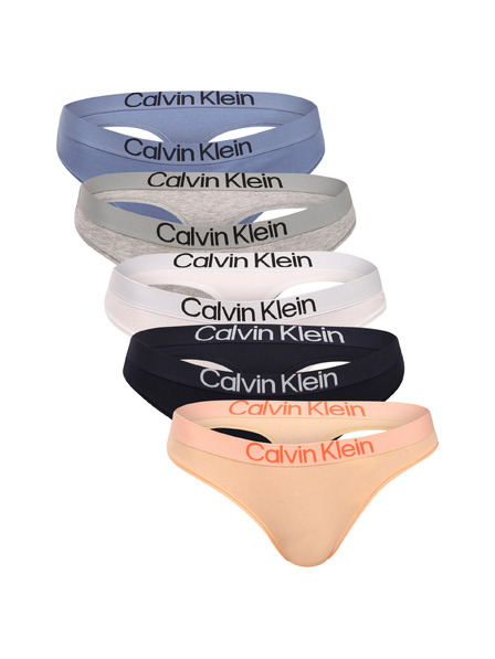 Calvin Klein Sada pěti - dámská tanga Calvin Klein vícebarevná