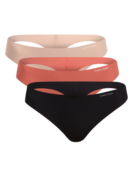 Calvin Klein Sada tří - dámská tanga Calvin Klein bezešvá vícebarevná
