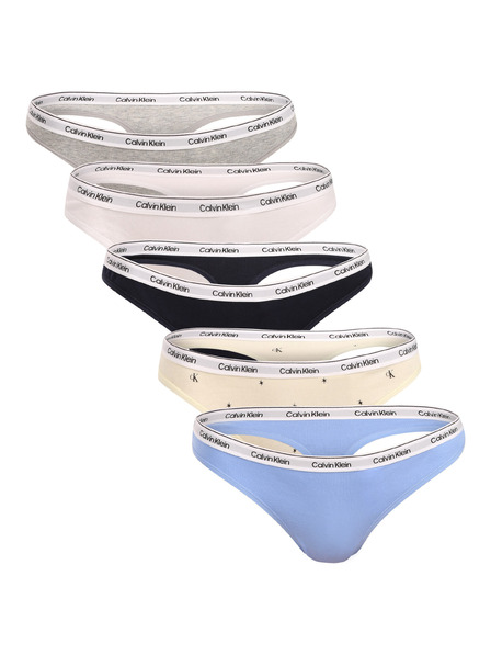 Calvin Klein Sada pěti - dámská tanga Calvin Klein vícebarevná