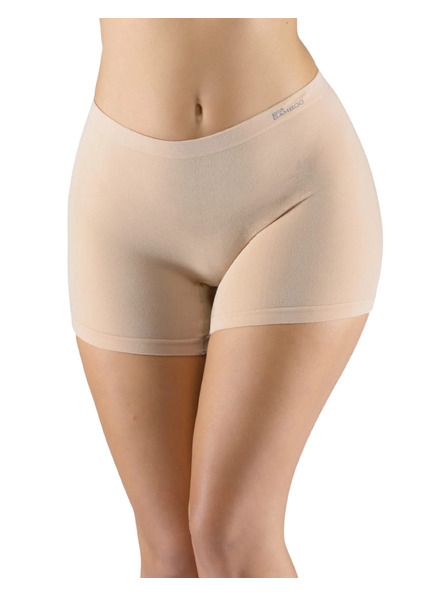 Gina Dámské boxerky Gina bezešvé bambusové béžové