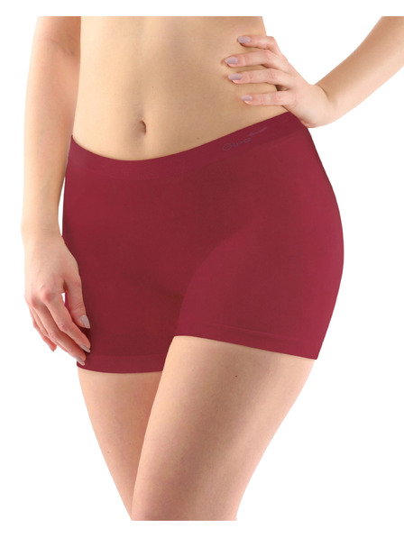 Gina Dámské boxerky Gina bezešvé bambusové červené